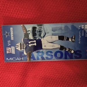 Dallas Cowboys Vs NY Giants 3D Ticket Blockart By The Highland Mint